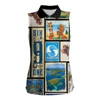 FSM Micronesia Culture Women Sleeveless Polo Shirt