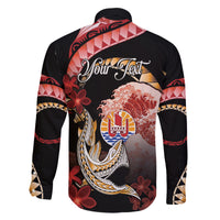 Personalised French Polynesia Victory Day Family Matching Tank Maxi Dress and Hawaiian Shirt Polynesian Pattern Plumeria