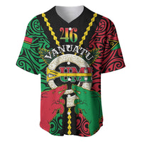 Vanuatu 46th Independence Day Baseball Jersey Long God Yumi Stanap Wild Boar LT05 Black - Polynesian Pride