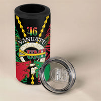 Vanuatu 46th Independence Day 4 in 1 Can Cooler Tumbler Long God Yumi Stanap Wild Boar LT05 - Polynesian Pride