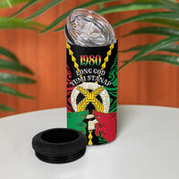 Vanuatu 46th Independence Day 4 in 1 Can Cooler Tumbler Long God Yumi Stanap Wild Boar LT05 - Polynesian Pride