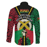 Vanuatu 46th Independence Day Family Matching Off Shoulder Maxi Dress and Hawaiian Shirt Long God Yumi Stanap Wild Boar LT05 - Polynesian Pride