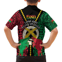 Vanuatu 46th Independence Day Family Matching Summer Maxi Dress and Hawaiian Shirt Long God Yumi Stanap Wild Boar LT05 - Polynesian Pride
