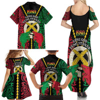 Vanuatu 46th Independence Day Family Matching Summer Maxi Dress and Hawaiian Shirt Long God Yumi Stanap Wild Boar LT05 - Polynesian Pride