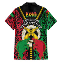 Vanuatu 46th Independence Day Family Matching Summer Maxi Dress and Hawaiian Shirt Long God Yumi Stanap Wild Boar LT05 - Polynesian Pride