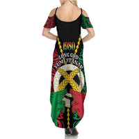 Vanuatu 46th Independence Day Family Matching Summer Maxi Dress and Hawaiian Shirt Long God Yumi Stanap Wild Boar LT05 - Polynesian Pride
