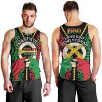 Vanuatu 46th Independence Day Men Tank Top Long God Yumi Stanap Wild Boar LT05 - Polynesian Pride