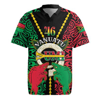 Vanuatu 46th Independence Day Rugby Jersey Long God Yumi Stanap Wild Boar LT05 Black - Polynesian Pride