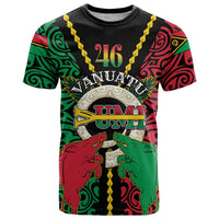 Vanuatu 46th Independence Day T Shirt Long God Yumi Stanap Wild Boar LT05 Black - Polynesian Pride