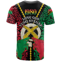 Vanuatu 46th Independence Day T Shirt Long God Yumi Stanap Wild Boar LT05 - Polynesian Pride