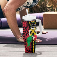 Vanuatu 46th Independence Day Tumbler With Handle Long God Yumi Stanap Wild Boar LT05 - Polynesian Pride