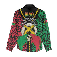 Vanuatu 46th Independence Day Women Casual Shirt Long God Yumi Stanap Wild Boar LT05 - Polynesian Pride