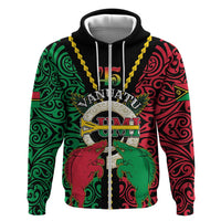 Vanuatu 46th Independence Day Zip Hoodie Long God Yumi Stanap Wild Boar LT05 Zip Hoodie Black - Polynesian Pride
