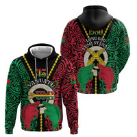 Vanuatu 46th Independence Day Zip Hoodie Long God Yumi Stanap Wild Boar LT05 - Polynesian Pride