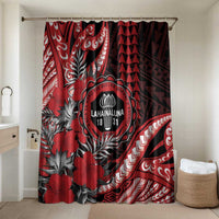 Hawaii Lahainaluna High School Bathroom Set Tribal Tattoo With Hibiscus Flowers