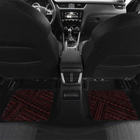 Personalized Hawaii Lahainaluna High School Car Mats Tribal Tattoo With Hibiscus Flowers