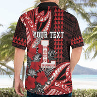 Personalized Hawaii Lahainaluna High School Hawaiian Shirt Tribal Tattoo With Hibiscus Flowers