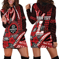 Personalized Hawaii Lahainaluna High School Hoodie Dress Tribal Tattoo With Hibiscus Flowers