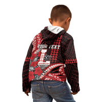 Personalized Hawaii Lahainaluna High School Kid Hoodie Tribal Tattoo With Hibiscus Flowers