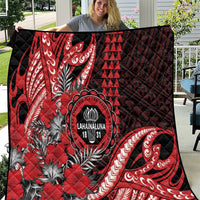 Hawaii Lahainaluna High School Quilt Tribal Tattoo With Hibiscus Flowers