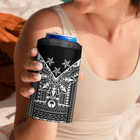 Black Philippines Sun Star 4 in 1 Can Cooler Tumbler Igorot Tribal Inspiration