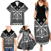 Black Philippines Sun Star Family Matching Summer Maxi Dress and Hawaiian Shirt Igorot Tribal Inspiration