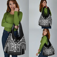 Black Philippines Sun Star Grocery Bag Igorot Tribal Inspiration
