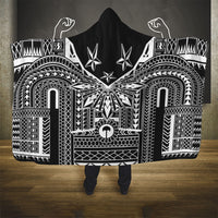 Black Philippines Sun Star Hooded Blanket Igorot Tribal Inspiration