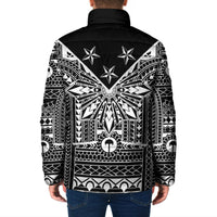 Black Philippines Sun Star Padded Jacket Igorot Tribal Inspiration