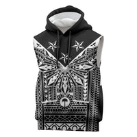 Black Philippines Sun Star Sleeveless Hoodie Igorot Tribal Inspiration LT05 Black - Polynesian Pride
