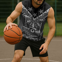 Black Philippines Sun Star Sleeveless Hoodie Igorot Tribal Inspiration LT05 - Polynesian Pride