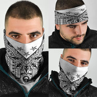 White Philippines Sun Star Neck Gaiter Igorot Tribal Inspiration