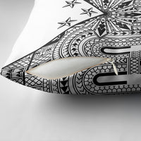 White Philippines Sun Star Pillow Cover Igorot Tribal Inspiration