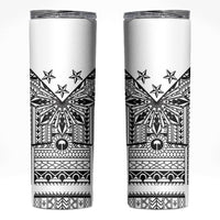 White Philippines Sun Star Skinny Tumbler Igorot Tribal Inspiration
