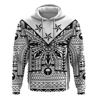 White Philippines Sun Star Zip Hoodie Igorot Tribal Inspiration
