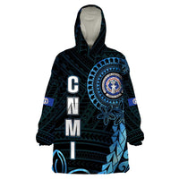 Personalized Northern Mariana Islands 78th Liberation Day Wearable Blanket Hoodie LT05 One Size Blue - Polynesian Pride