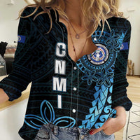 Personalized Northern Mariana Islands 78th Liberation Day Women Casual Shirt LT05 Female Blue - Polynesian Pride