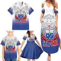 Custom Samoa Rugby 2024 Pacific Family Matching Summer Maxi Dress and Hawaiian Shirt Go Manu Samoa LT05 - Polynesian Pride