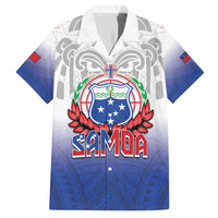 Custom Samoa Rugby 2024 Pacific Family Matching Summer Maxi Dress and Hawaiian Shirt Go Manu Samoa LT05 Dad's Shirt - Short Sleeve Blue - Polynesian Pride