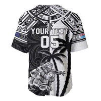 Custom New Zealand And Fiji Rugby 2024 Baseball Jersey Maori Kiwi With Fijian Palm Tree