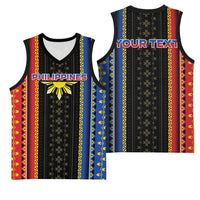 Personalised Philippines Filipinos Basketball Jersey Igorot Tribal Inspiration Pattern Style LT05 - Polynesian Pride