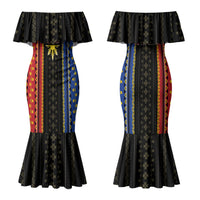 Personalised Philippines Filipinos Couples Matching Mermaid Dress and Hawaiian Shirt Igorot Tribal Inspiration Pattern Style LT05 - Polynesian Pride