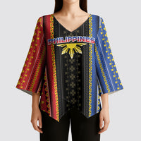 Personalised Philippines Filipinos Kimono Sleeve Blouse Igorot Tribal Inspiration Pattern Style LT05 - Polynesian Pride