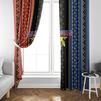 Philippines Filipinos Window Curtain Igorot Tribal Inspiration Pattern Style LT05 - Polynesian Pride