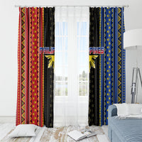 Philippines Filipinos Window Curtain Igorot Tribal Inspiration Pattern Style LT05 - Polynesian Pride