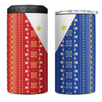 Philippines Sun 4 in 1 Can Cooler Tumbler Igorot Tribal Inspiration LT05 One Size: 16 oz Colorful - Polynesian Pride