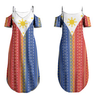 Philippines Sun Family Matching Summer Maxi Dress and Hawaiian Shirt Igorot Tribal Inspiration LT05 Mom's Dress Colorful - Polynesian Pride
