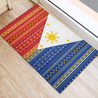 Philippines Sun Rubber Doormat Igorot Tribal Inspiration LT05 - Polynesian Pride