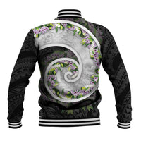 Piko Hawaii Baseball Jacket Polynesian Pattern With Maile Pikake Honohono Lei LT05 - Polynesian Pride