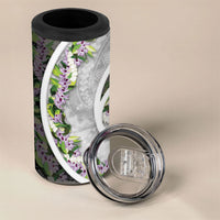 Piko Hawaii 4 in 1 Can Cooler Tumbler Polynesian Pattern With Maile Pikake Honohono Lei LT05 - Polynesian Pride